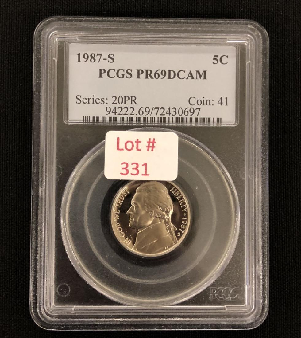 1987 S Jefferson Nickel: PF 69 DAM 94222.69/72430697 PCGS