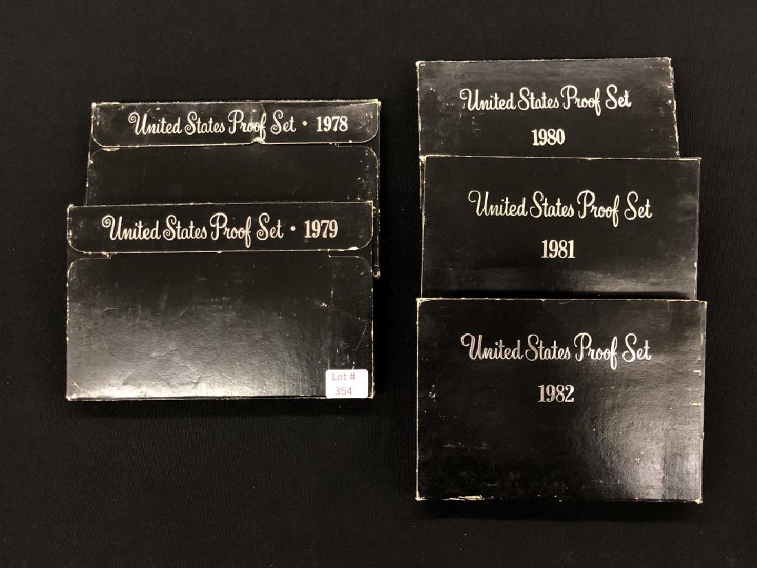 1978, 1979, 1980, 1981, 1982 U.S. Proof Sets (1 of 1)