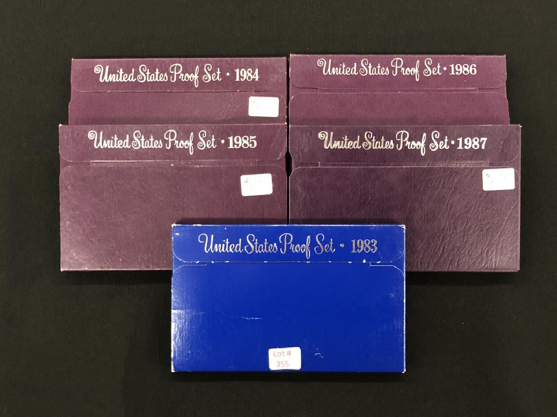 1983, 1984, 1985, 1986, 1987 U.S. Proof Sets (1 of 1)