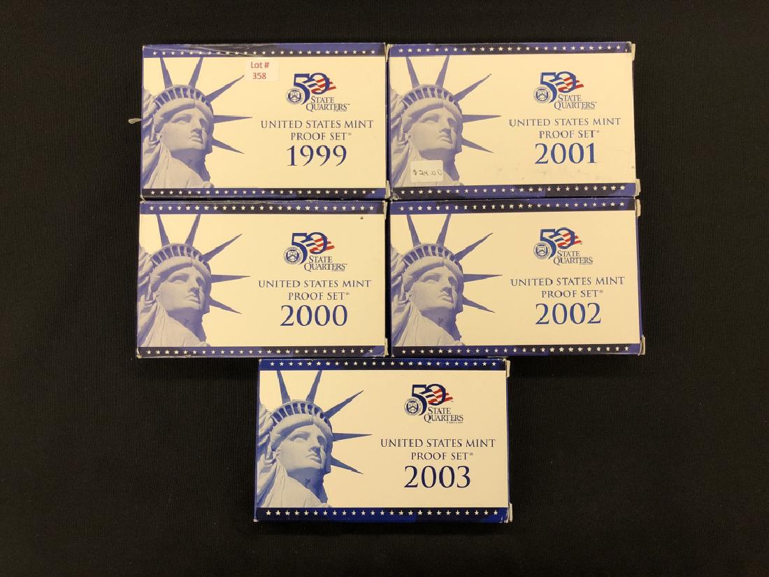 1999, 2000, 2001, 2002, 2003 U.S. Proof Sets (1 of 1)