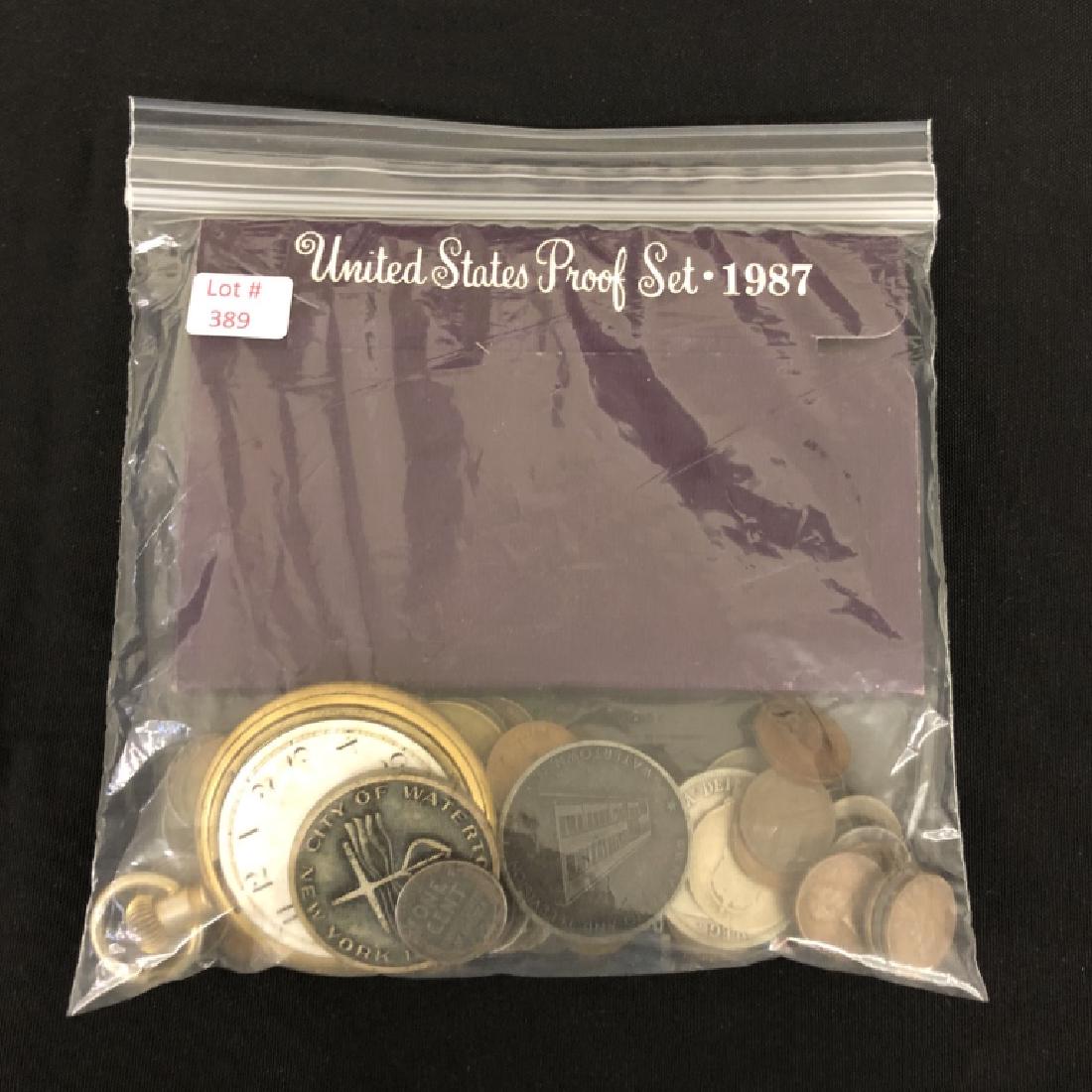 1987 US Proof Set and Misc Coins & Tokens (1 of 1)