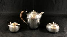 Georg Jensen Denmark Sterling 3 Piece Tea Set