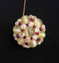 Paulding Farnham Diamond, Ruby & Gold Brooch