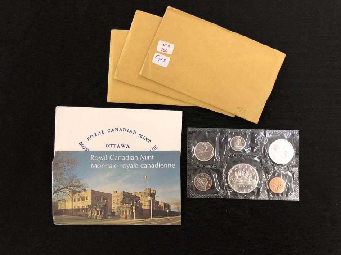 5 Canadian Mint Sets -1966, 1968, 1970, 1971, 1974 (1 of 1)