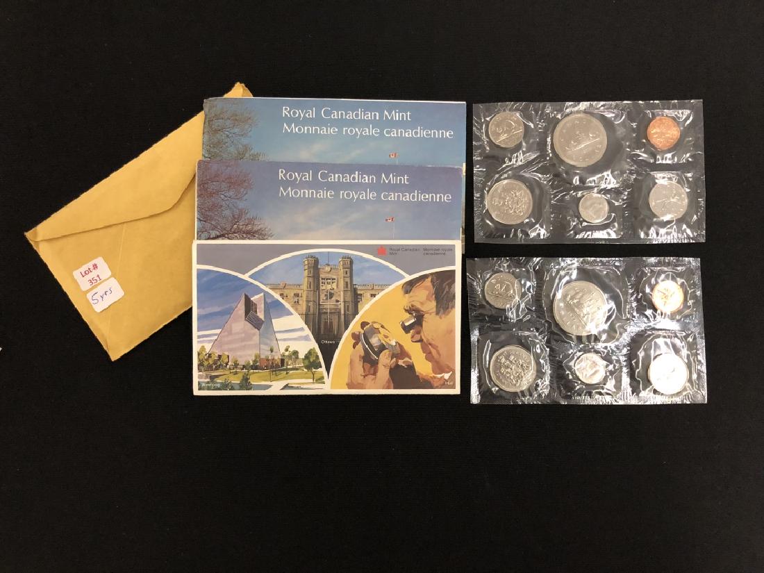 5 Canadian Mint Sets -1968, 1975, 1976, 1977, 1979 (1 of 1)