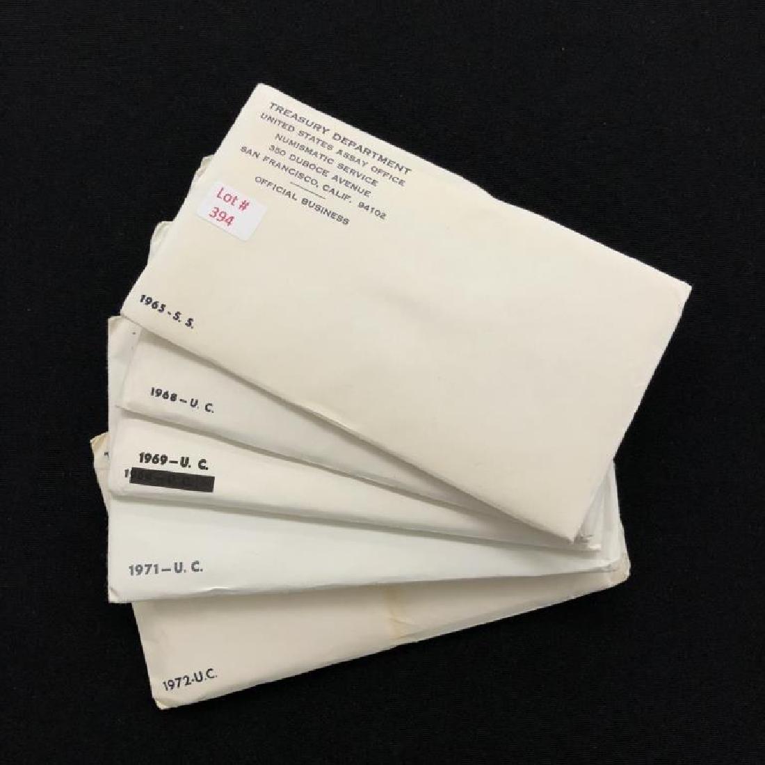 5 U.S. Mint Sets -1965,1968,1969,1971,1972 (1 of 1)