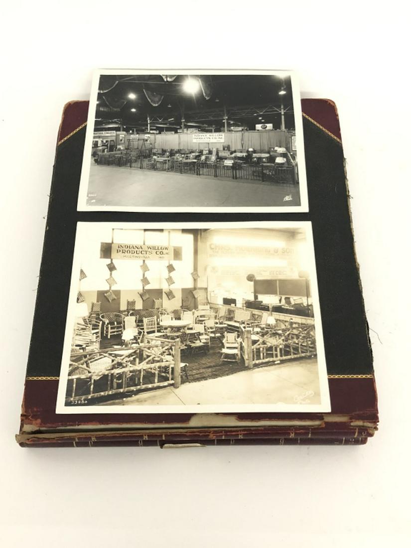 Two Indiana Hickory Account Ledgers and Photos: Ledgers date 1944-1950 and 1951-1955. Ledgers are filled with cash accounts, recipes and payouts. Many businesses, customers, employee names and information. 13 1/2" x 15". Along with two 8" x 10" bla