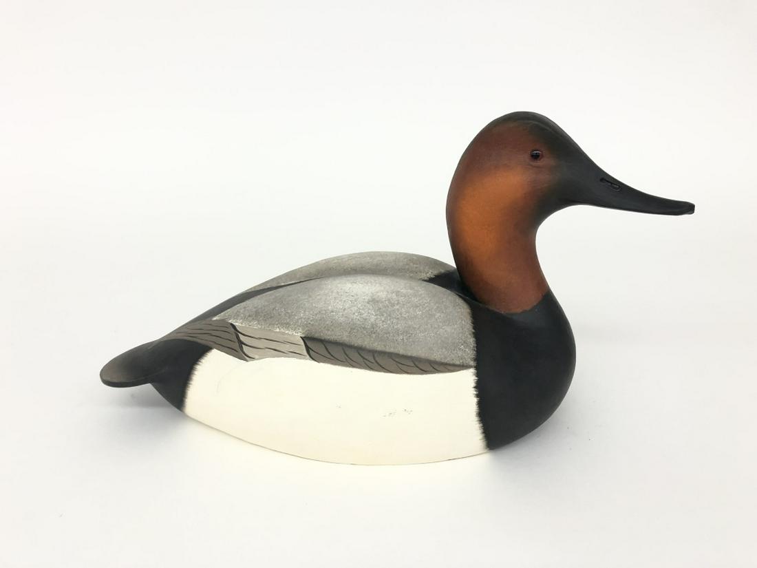 Leo McIntosh Canvasback Duck Decoy: Dated 1986. (Stoney Creek Decoys)