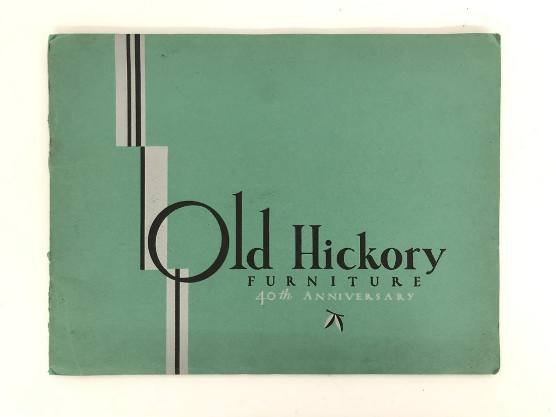 Old Hickory Furniture Company Catalog - 40th Anniv: Martinsville, Indiana. Green and Black Cover. 48 pages total. Very good condition. From Ralph Kylloe's Personal Collection, Lake George, NY. Author of The Old Hickory Book.