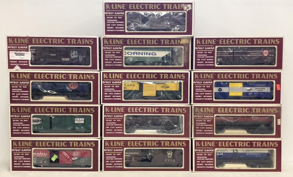 13 K-Line Electric Train Cars (1 of 2)