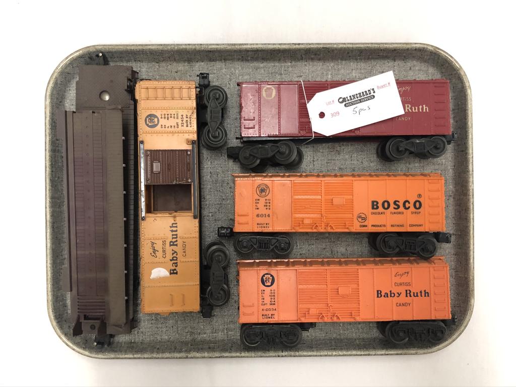 5 Lionel Train Cars - Varous Lines (1 of 1)