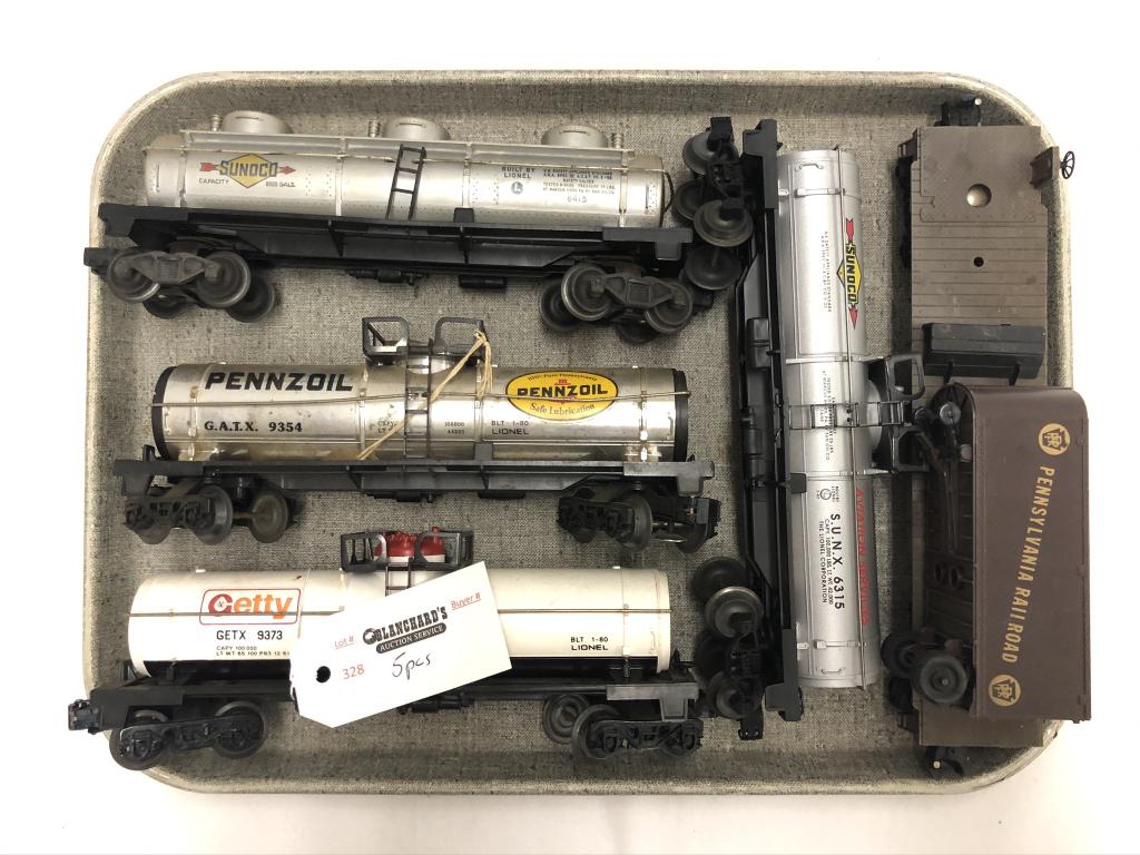5 Lionel Train Cars including 4 Tank Cars (1 of 1)