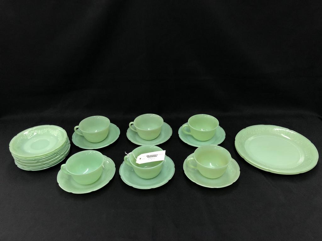 Partial Set of Jadeite Fire King Glassware (1 of 1)