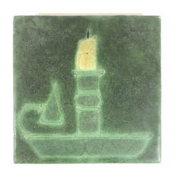 Grueby Pottery 6" Candle Stick Tile