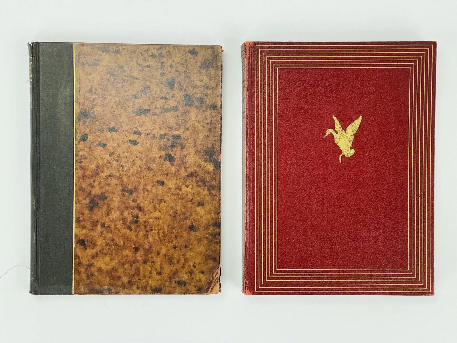 2 Derrydale Press Duck Hunting Books: "Gunner's Dawn" by Roland Clark. 1937. No. 781 out of 950 copies with Roland Clark signed illustration. "Feathered Game" by Eugene V. Connett. 1929. From the collection of Everett G. Foster (1942-2010