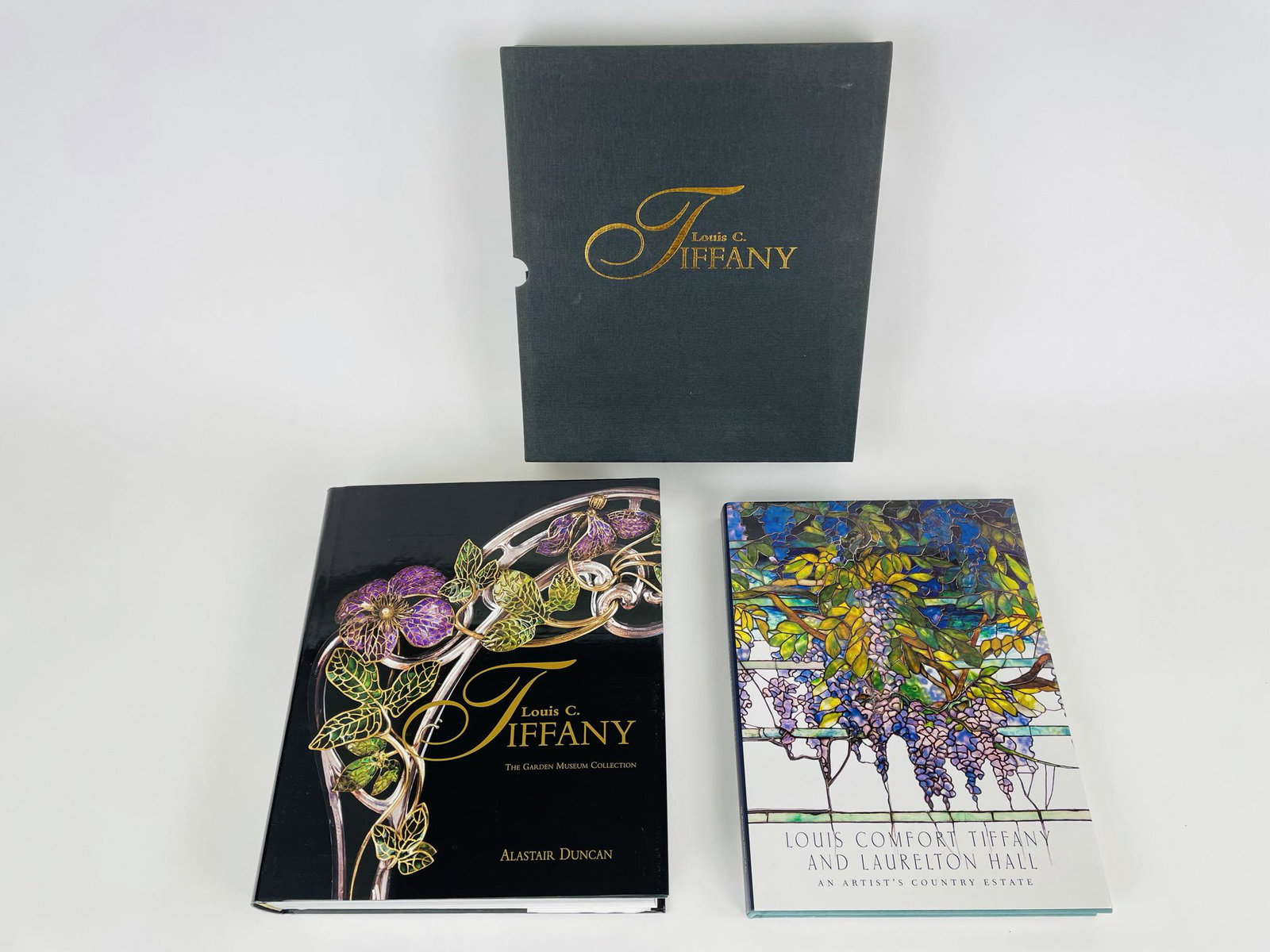 2 Louis C. Tiffany Books: 2 modern hardcover books. "The Garden Museum Collection" by Alastair Duncan and "Louis Comfort Tiffany & Laurelton Hall" by Alice Frelinghuysen. Both in like new condition.