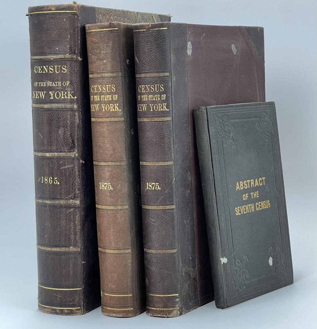 NY Census 1851-1875 Books: 4 Volumes
