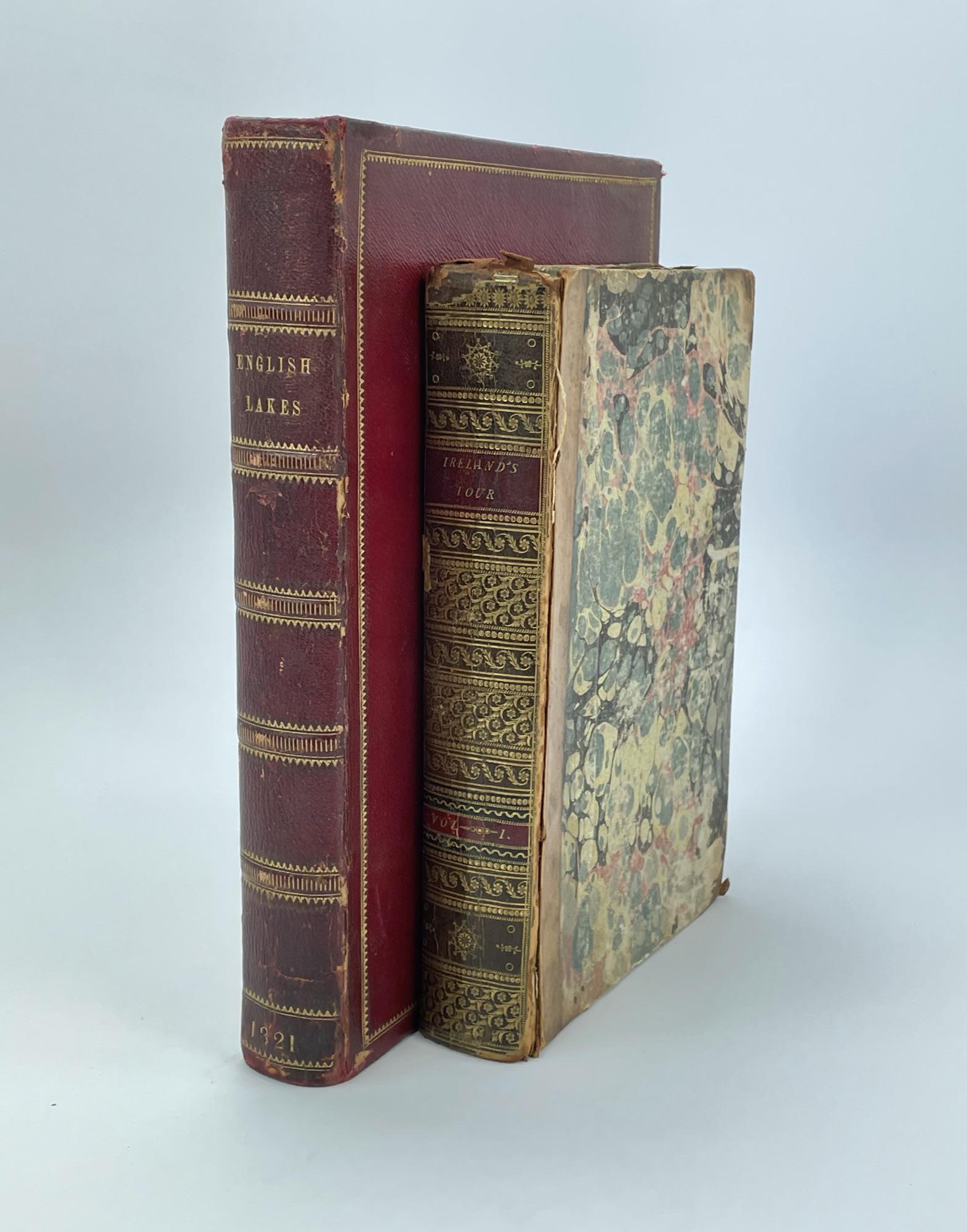 BEAUTIFULLY ILLUSTRATED TRAVELS: Two volumes, as follows: Fielding, T. H., and J. Walton. A Picturesque Tour of the English Lakes, containing a Description of the Most Romantic Scenery of Cumberland, Westmoreland, and Lancashire, wit
