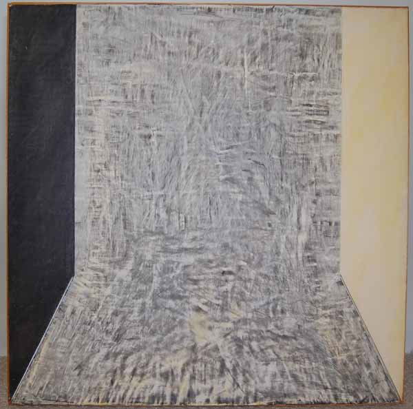 Howard Buchwald (1943- ) oil painting: Ascension 31" x 31" Deaccessioned from the Richard F. Brush Art Gallery, St. Lawrence University in upstate NY.