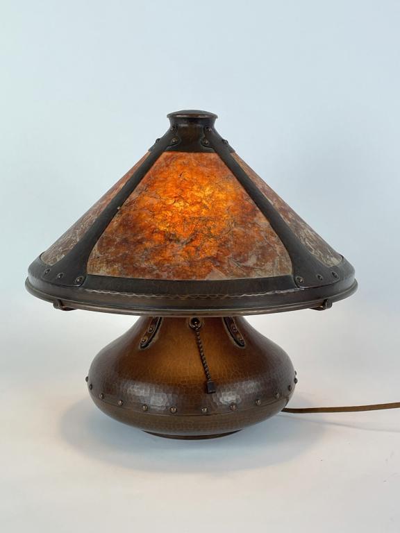 Aurora Hand Craft Hammered Copper Table Lamp (1 of 5)