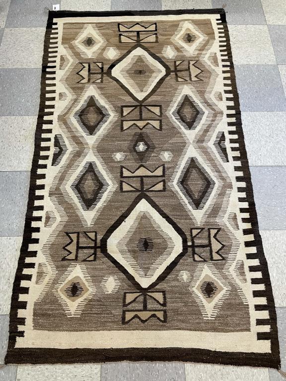 Navajo Rug - Brown and Beige - 40" x 72" (1 of 3)