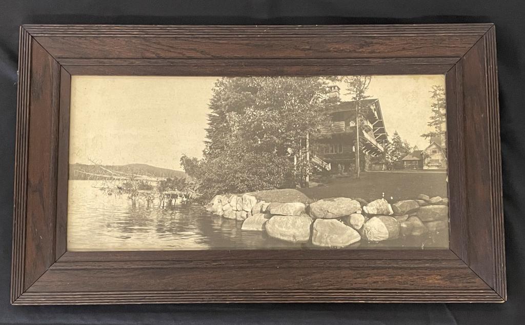 Framed Lithograph of Great Camp Sagamore (1 of 2)