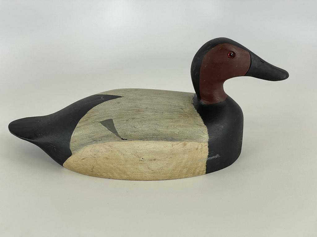Bruce Woodman 1988 Drake Canvasback Duck Decoy (1 of 5)