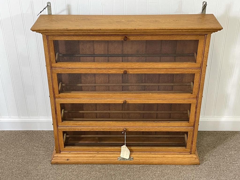 Antique Oak Ribbon Spool Display Case (1 of 5)
