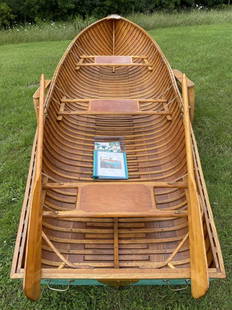 Penn Yan 12' Car Topper Model W.T.O.: Serial Number WT54558. Boat is in excellent condition, professional restored in 2010 for $3600. Comes complete with oars and Penn Yan catalog. From the Alfred Sippel Estate in New Jersey.