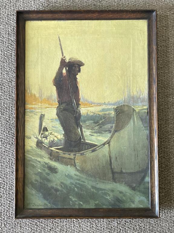 Henry James Soulen Hunter in Birch Bark Canoe (1 of 4)