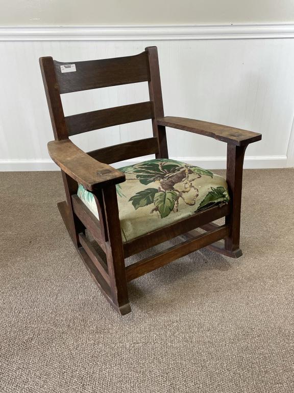 L & JG Stickley Signed Arm Rocker (1 of 6)