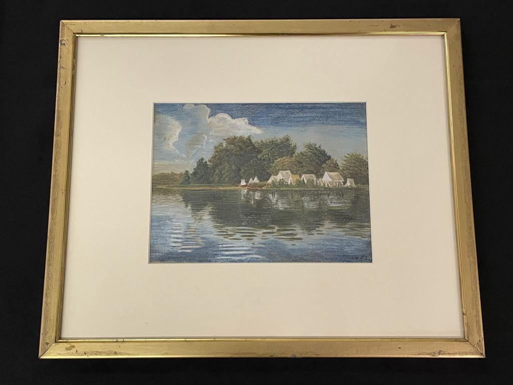 Pastel Painting Camping Scene (1 of 4)