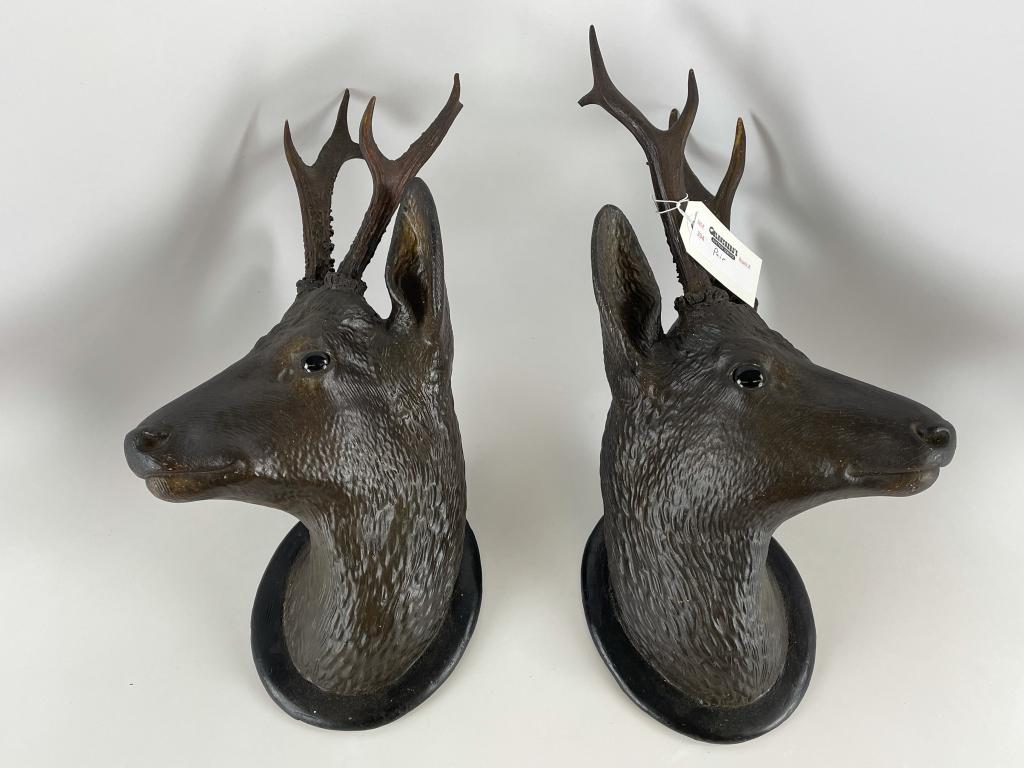 Black Forest Style Terra Cotta Deer Heads (1 of 5)