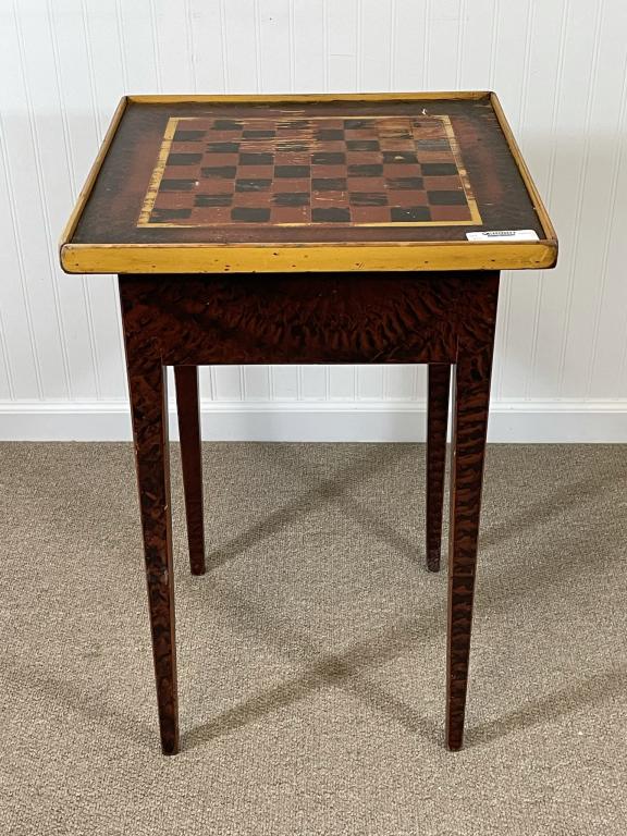 Hepplewhite Style Stand w/ Checkerboard Top (1 of 4)