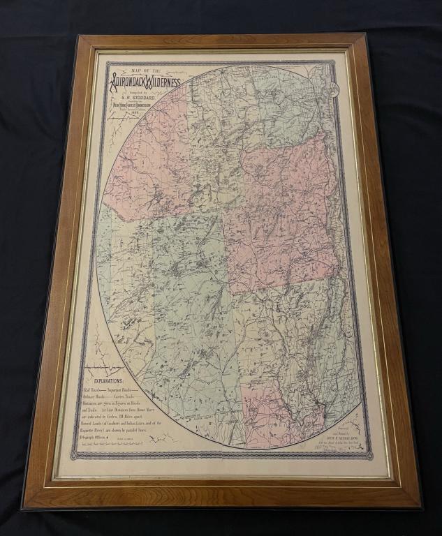 Map of the Adirondack Wilderness by Stoddard (1 of 4)