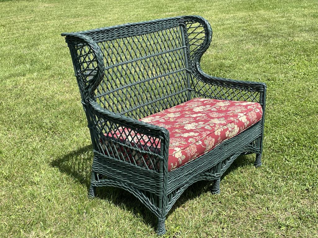 Bar Harbor Wicker Settee (1 of 4)
