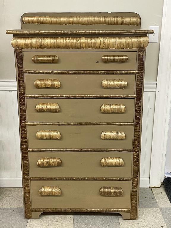 Rustic Adirondack Highboy Dresser (1 of 3)