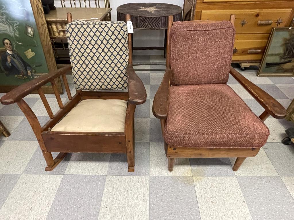 Pine Rustic Arm Chair and Rocker (1 of 8)
