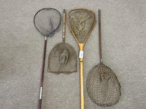 4 Wooden Handled Fishing Nets (1 of 3)