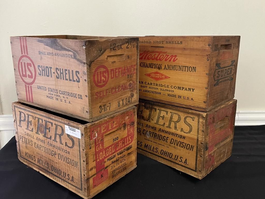 4 Wooden Ammo Crates (1 of 3)