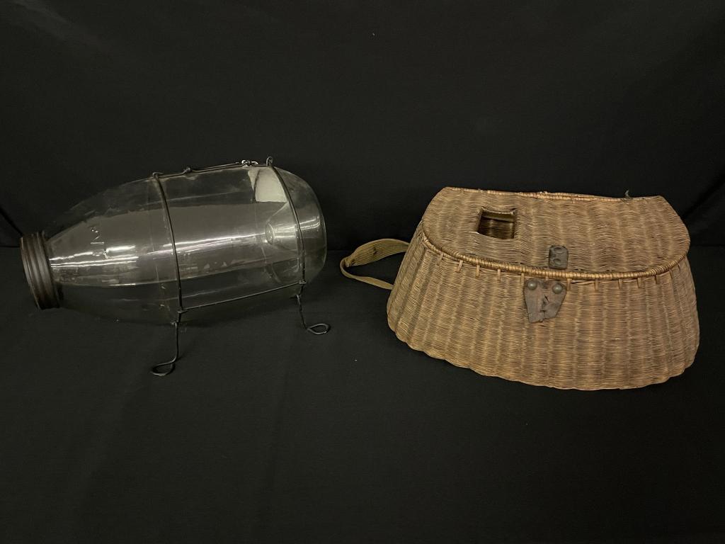 Early Trout Creel & Glass Orvis Minnow Trap (1 of 7)