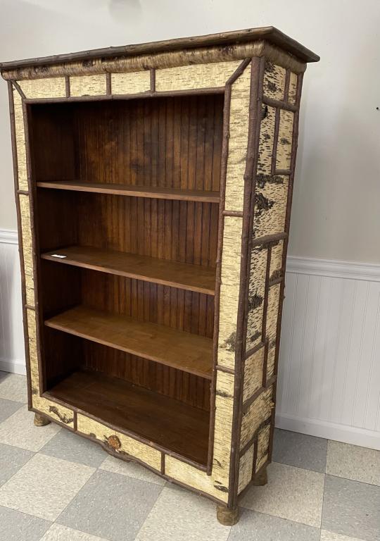 Adirondack Birch Paneled Open Front Shelving Unit (1 of 4)