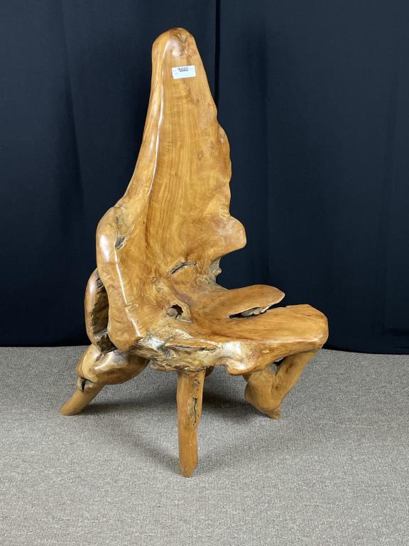 Free Form Solid Wood Sculpture Chair (1 of 4)