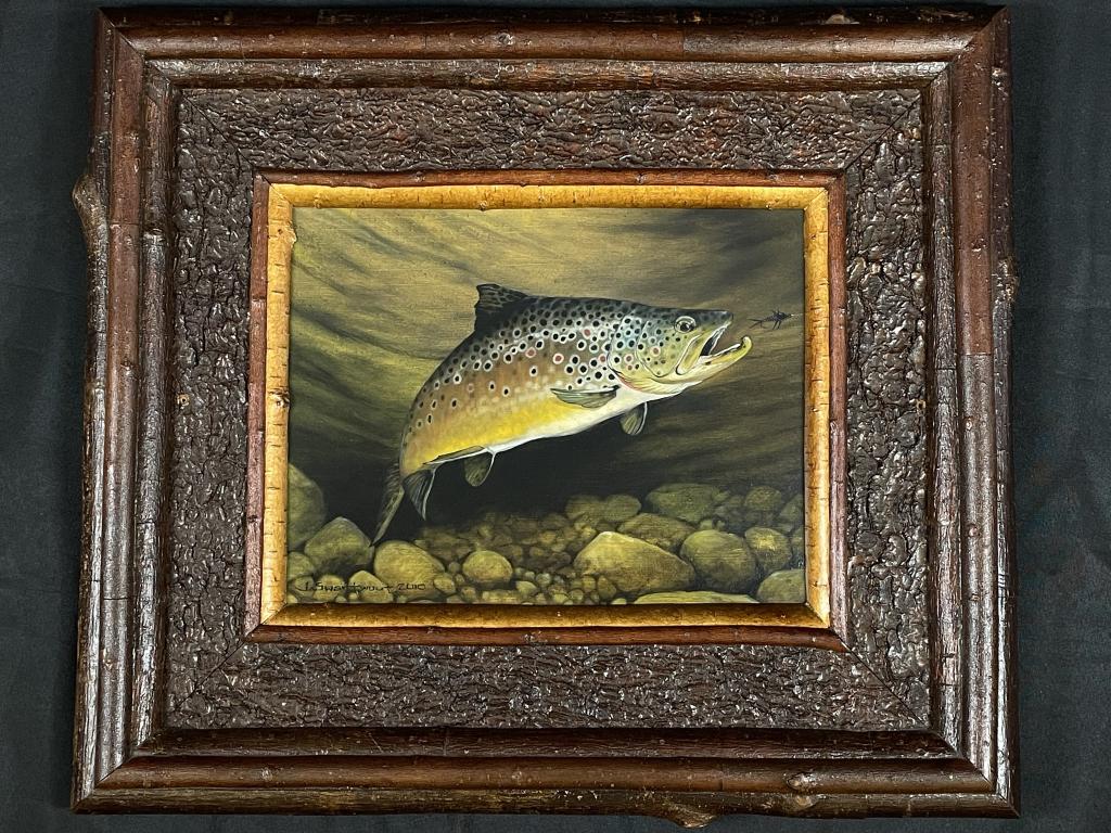 Jonathan Swartwout Trout Oil Painting (1 of 5)