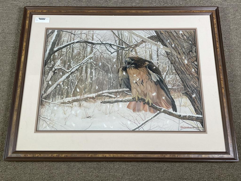 Mark Verna Acrylic Painting of Hawk (1 of 3)
