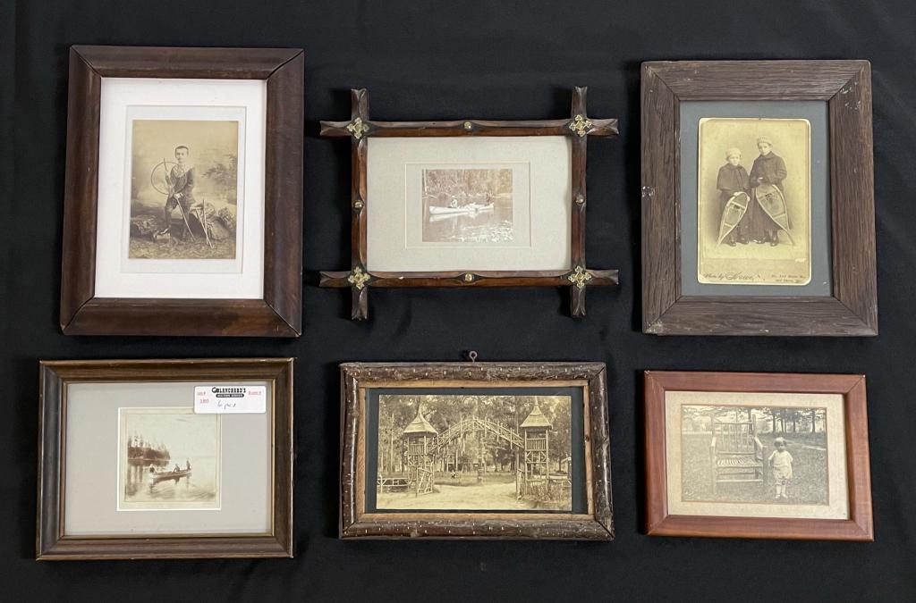 6 Early Black & White Framed Photos (1 of 7)