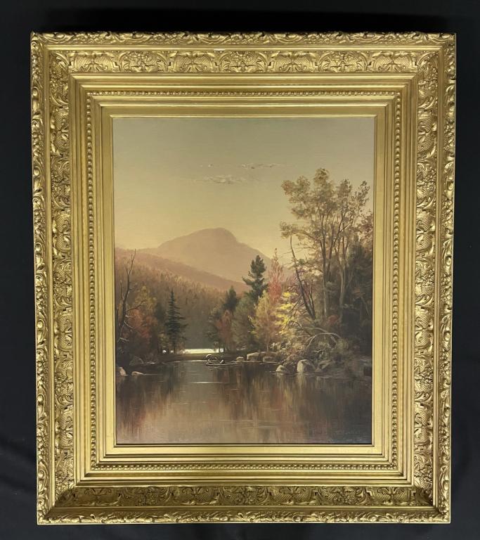 Oil Painting of Ausable River Signed B.B. Bucklin (1 of 5)