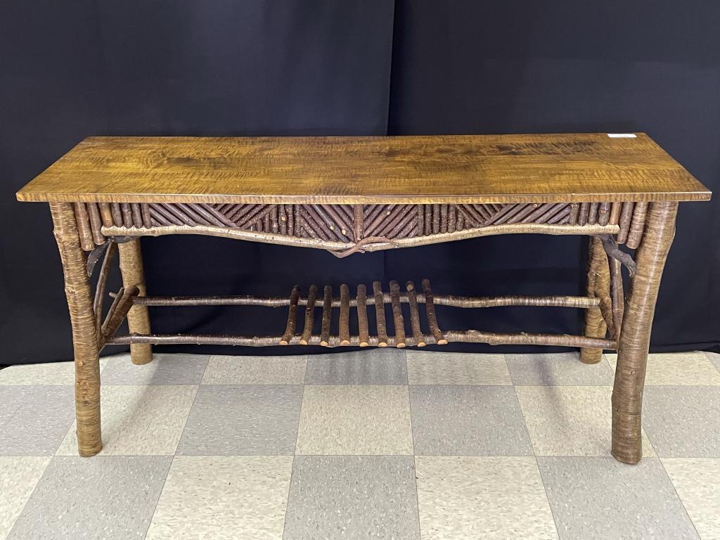 Adirondack Sofa Table Signed Mote Fly Rustics (1 of 5)
