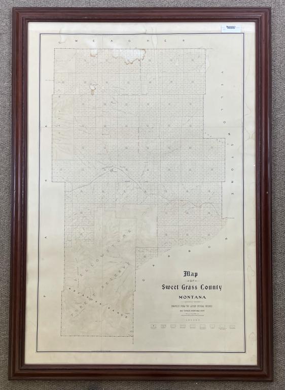 Montana Map Sweet Grass County 1905 (1 of 4)