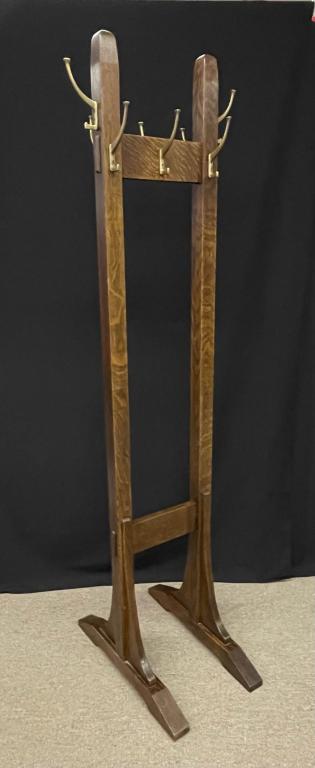 Stickley Oak Coat Tree (1 of 3)